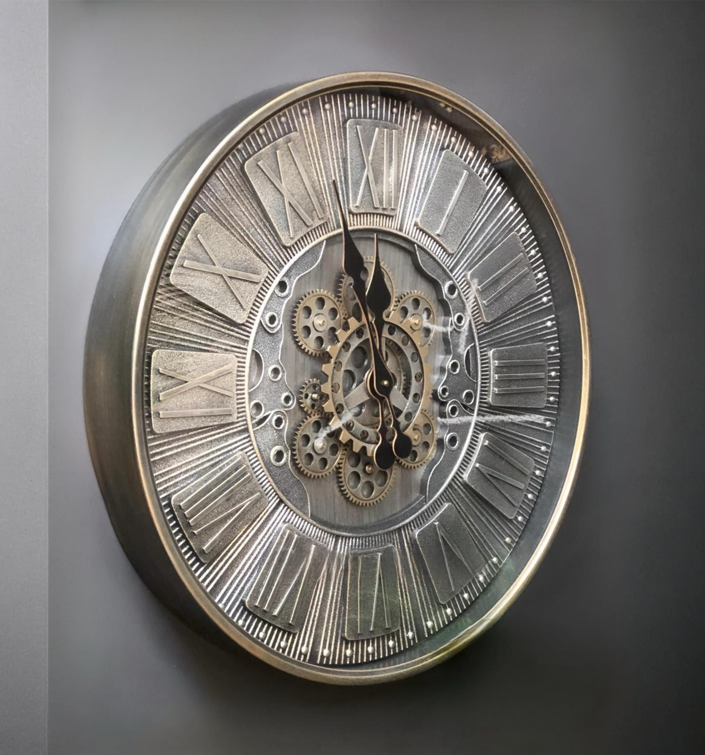 60x60 Antik Çarklı Duvar Saati No:82