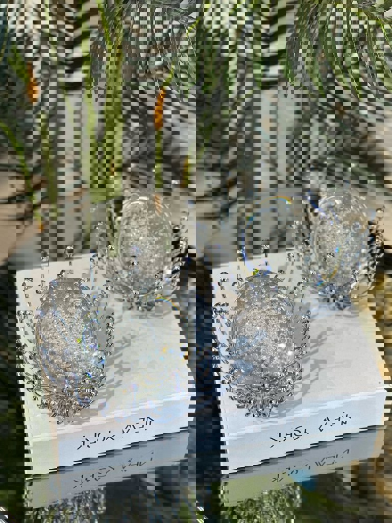 Ahtapot Gümüş Kristal Küre 1 Adet