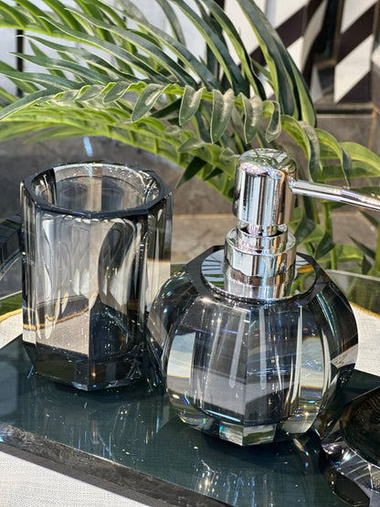 Kristal Deluxe Füme Lüks Banyo Seti