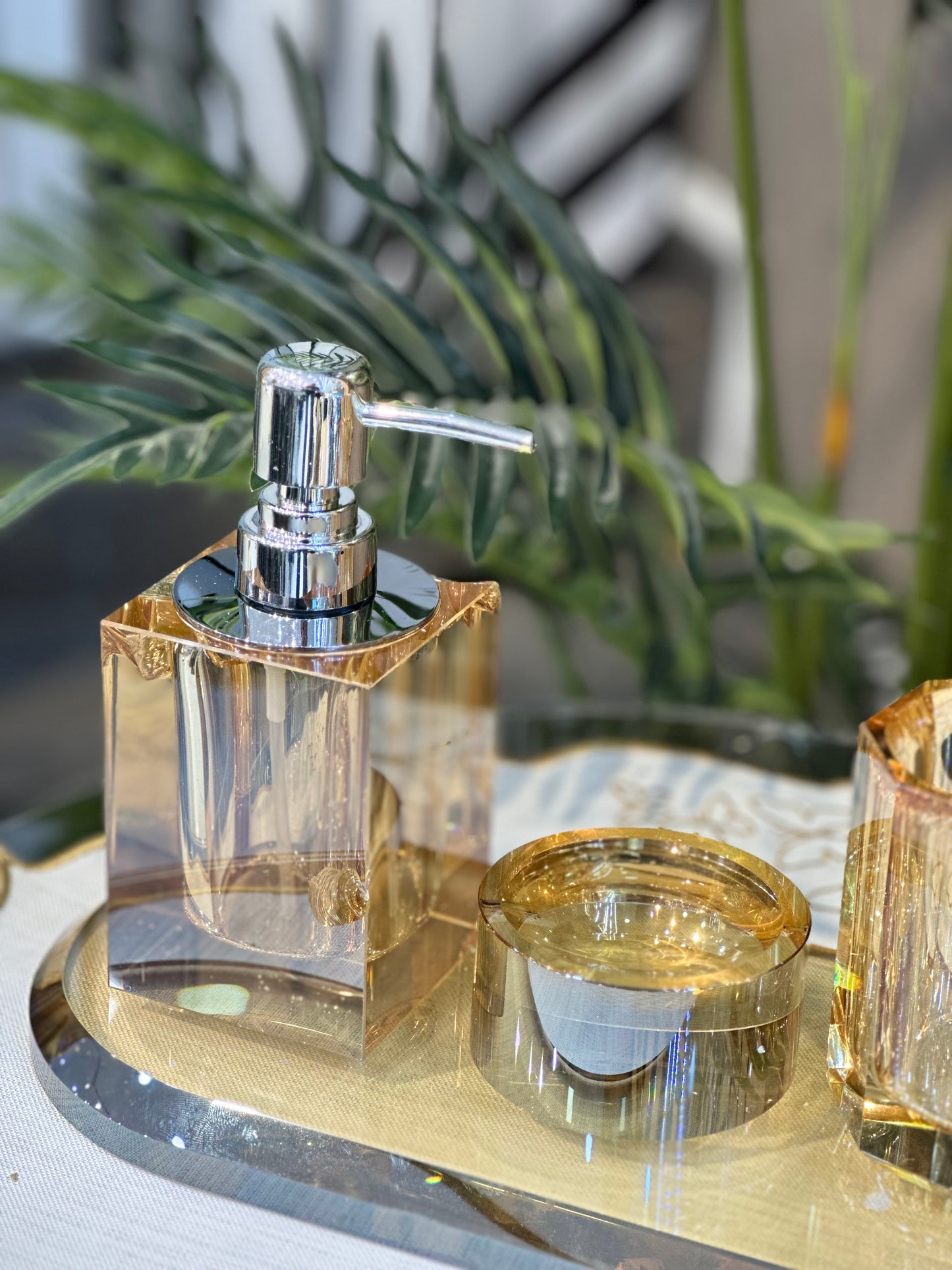 Kristal Deluxe Banyo Seti Altın