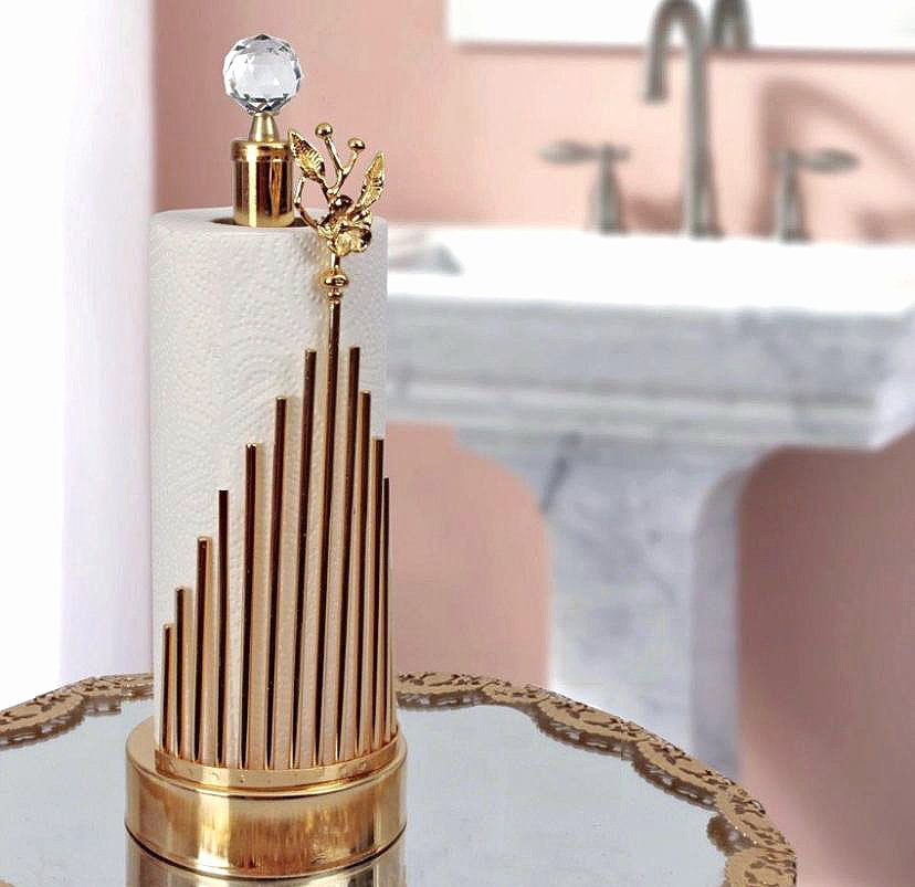 Art Deco Esintili Gold Rulo Havluluk