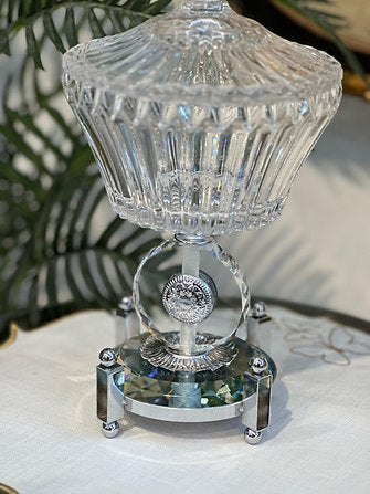 Kristal Cam Gümüş Şekerlik Saray Collection