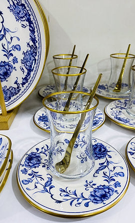 Hayat Home 38 Parça Porselen Kahvaltı Takımı Blue Pearl