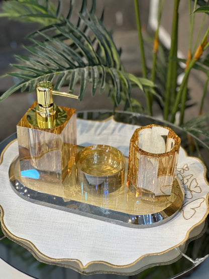 Kristal Deluxe Banyo Seti Altın