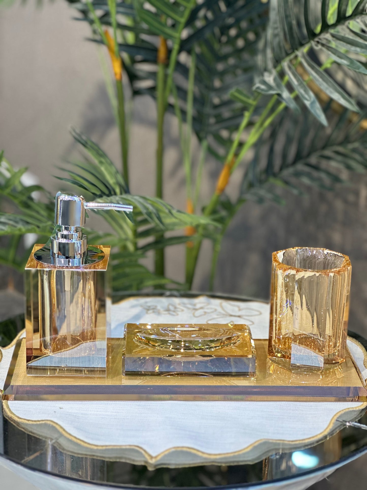 Kristal Deluxe Banyo Seti Altın