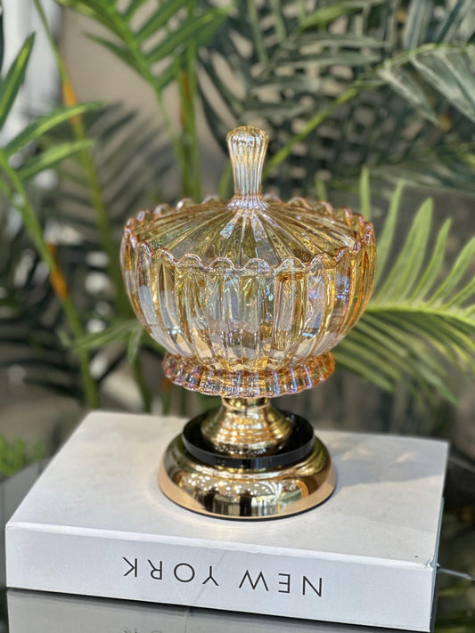 Kapaklı Gold Cam Şekerlik